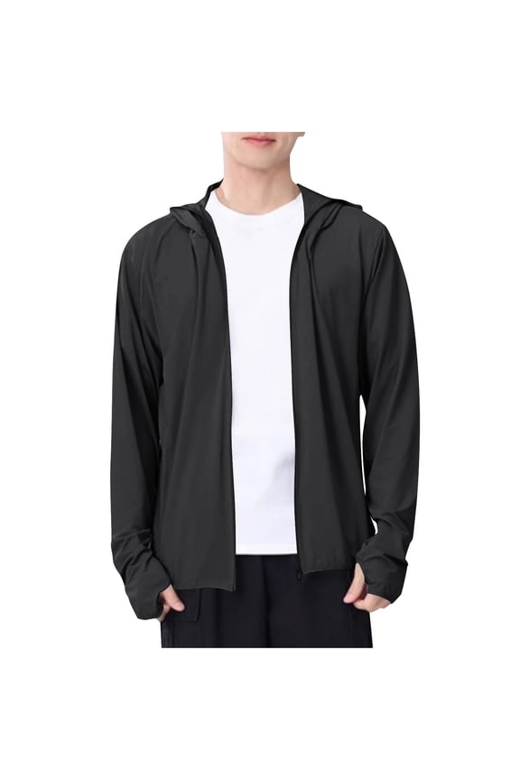 Big and Tall Hiking Jackets for Mens Sun Protection Lightweight Summer Running Fishing Jacket