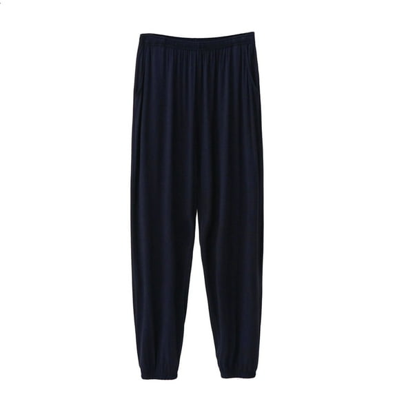 yillto Big and Tall Pajama Pants for Men Cotton Elastic Waist Tapered Pants Lounge Baggy Comfy Pajama Pants