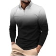 thumbnail image 1 of yillto Big and Tall Shirts for Men Gradient Fashion Sweatshirts Tops Quarter Zipper Pullover Shirt, 1 of 5