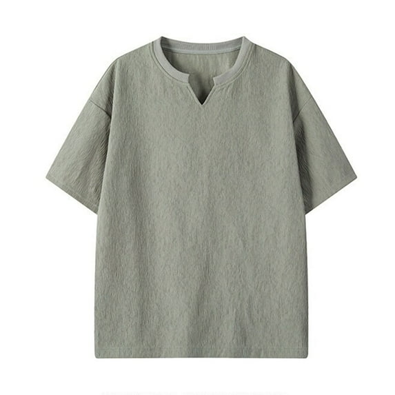 yillto Big and Tall Shirts for Mens Short Sleeve Basic Solid Color Causal Tshirts Men Summer Loose Tee