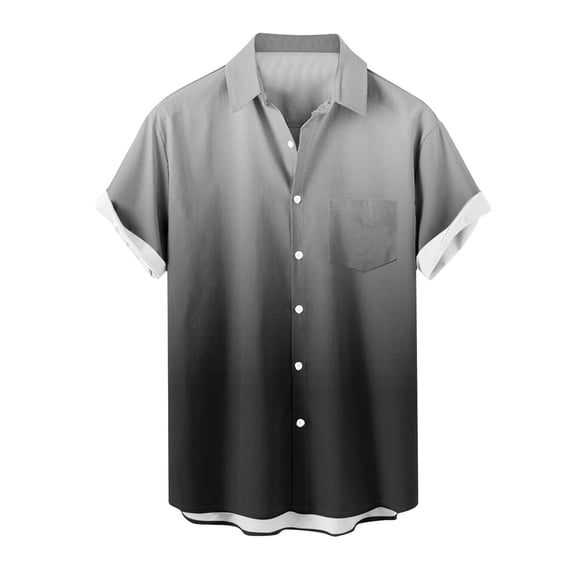 yillto Big and Tall Shirts for Mens Short Sleeve Button down Summer Lightweight Beach Vacation Tshirts