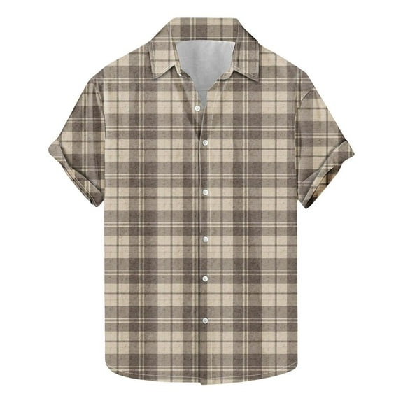 yillto Big and Tall Shirts for Mens Short Sleeve Buttons down Lightweight Summer Beach Tshirts S-5XL