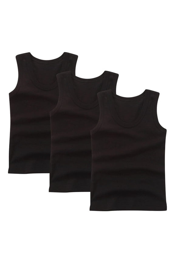 Boys Cotton Tank Top Undershirt Kids Basic Solid Color Sleeveless Tshirt for Boy 2-14 Years