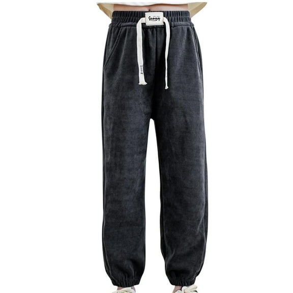 Maean Boys Girls Cotton Sweatpants Lounge Athletic Jogger Sweat Pants Elastic Waist Drawstring with Pockets