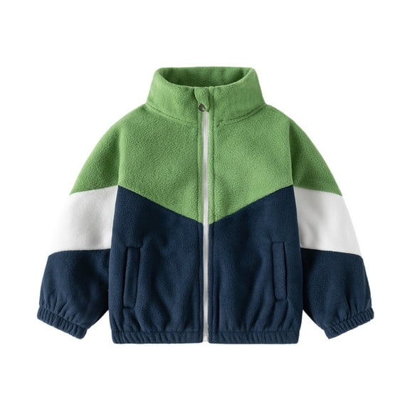 yillto Boys Jacket Fleece Lightweight Causal Coat Hoodless Mock Neck Sweatshirts Kids Zip up Jackets