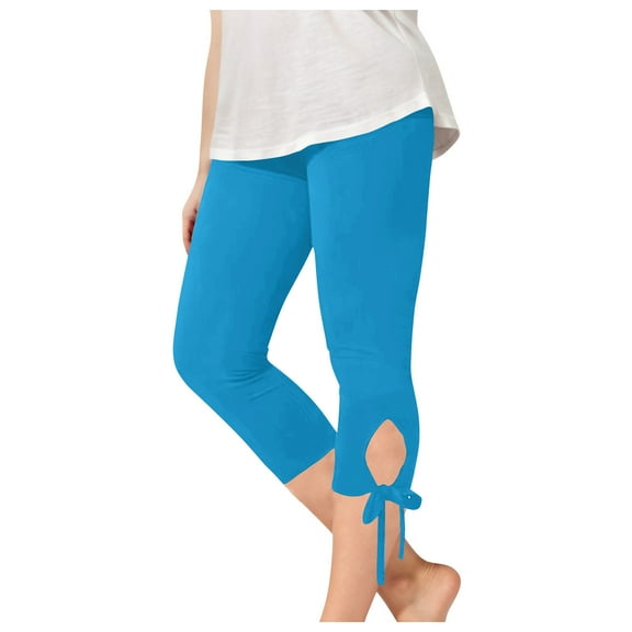 yillto Capris Leggings for Girls Kids Solid Color Summer Dancewear Sport Legging Cropped Pants