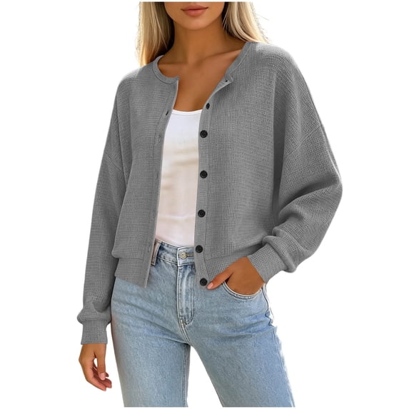 yillto Cardigan for Womens Button down Long Sleeve Cardigans Sweaters Knit Casual Fall Clothes