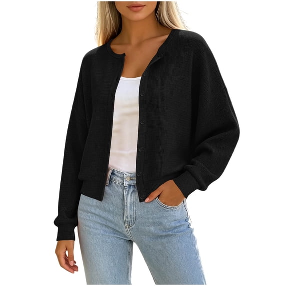 yillto Cardigan for Womens Button down Long Sleeve Cardigans Sweaters Knit Casual Fall Clothes