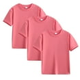 thumbnail image 1 of yillto Casual T-Shirt for Boys Girls Cotton Short Sleeve T-Shirts Summer Kids Round Neck Tops 3 Pack, 1 of 6
