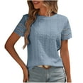 thumbnail image 1 of yillto Cotton Top for Womens Ruffle Short Sleeve Elegant Tunic Blouse Summer Causal Shirts Clothes, 1 of 6