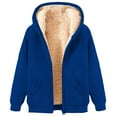 thumbnail image 1 of yillto Fleece Coat for Women Thick Warm Sherpa Fuzzy Lined Hoodie Zip up Sweatshirts Coat with Pockets, 1 of 3