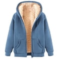 thumbnail image 1 of yillto Fleece Coat for Women Thick Warm Sherpa Fuzzy Lined Hoodie Zip up Sweatshirts Coat with Pockets, 1 of 3