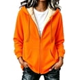 thumbnail image 1 of yillto Fleece Coat for Women Thick Warm Sherpa Fuzzy Lined Hoodie Zip up Sweatshirts Coat with Pockets, 1 of 6