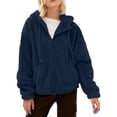thumbnail image 1 of yillto Fleece Jacket Womens Zip up Fuzzy Sherpa Lined Thick Hooded Fall Winter Warm Outwear Coats, 1 of 7