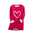 thumbnail image 1 of yillto Fleece Sweatshirt for Womens Sherpa Fuzzy Warm Thick Fall Winter Loungewear Christmas Pajamas Tops, 1 of 3