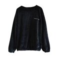 thumbnail image 1 of yillto Fuzzy Top for Womens Girls Fleece Long Sleeve Pullover Tops Winter Warm Comfy Sleepwear Shirts, 1 of 5