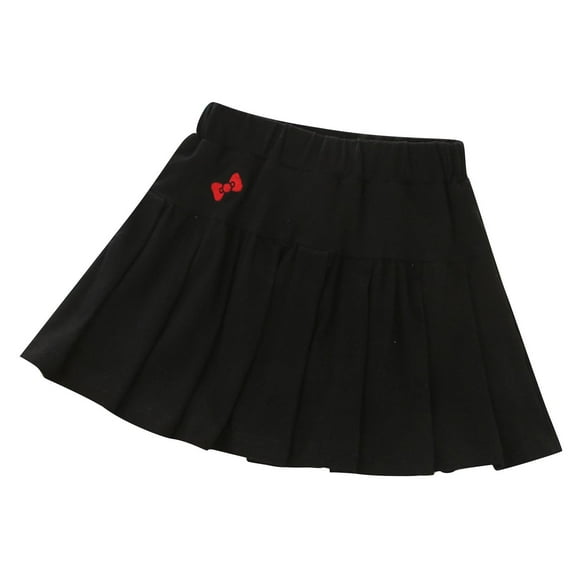 yillto Girl Cotton Skorts Skirt Kids Casual Stretch Waist Pleated Skater Skirt Athletic Uniform Skirts