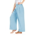 thumbnail image 1 of yillto Girl Wide Leg Pants Flowy Summer Palazzo Pants for Girls Kids Trousers Casual Beach Pant, 1 of 4