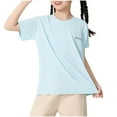 thumbnail image 1 of yillto Girls Athletic Tshirts Quick Dry Lightweight Workout Running Tee Loose Summer Short Sleeve Shirts, 1 of 3