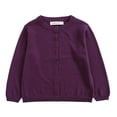thumbnail image 1 of yillto Girls Cardigan Button down School Uniforms Long Sleeve Ribbed Knit Cardigans Sweaters Clothes, 1 of 7