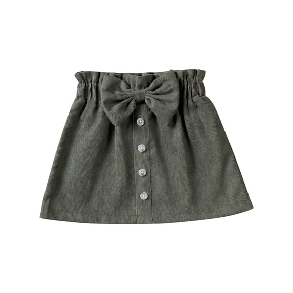 yillto Girls Corduroy Mini Skirt Short Toddler High Waist Skort Kids Spring Summer Skirts for 1-7 Years