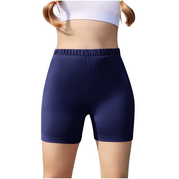 yillto Girls Cotton Shorts Yoga Workout Athletic Shorts Elastic High Waist Activewear Gym Shorts