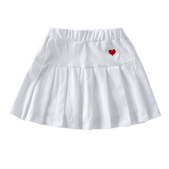 yillto Girls Cotton Skirts Casual Sweat Tennis Skirt Little Girl Athletic Activewear Golf Flowy Skorts
