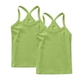 thumbnail image 1 of yillto Girls Cotton Undershirts 2 Pack Toddler Girl Camisole Sleeveless Spaghetti Strap Cami Tops 1-12 Years, 1 of 6