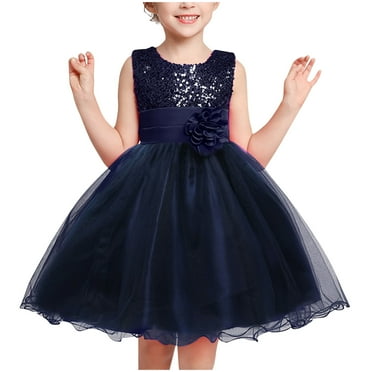 Maean Girls Dresses Sequin Little Girl Party Dress Bridesmaid Ball Gown Wedding Dresses 3-10 Years