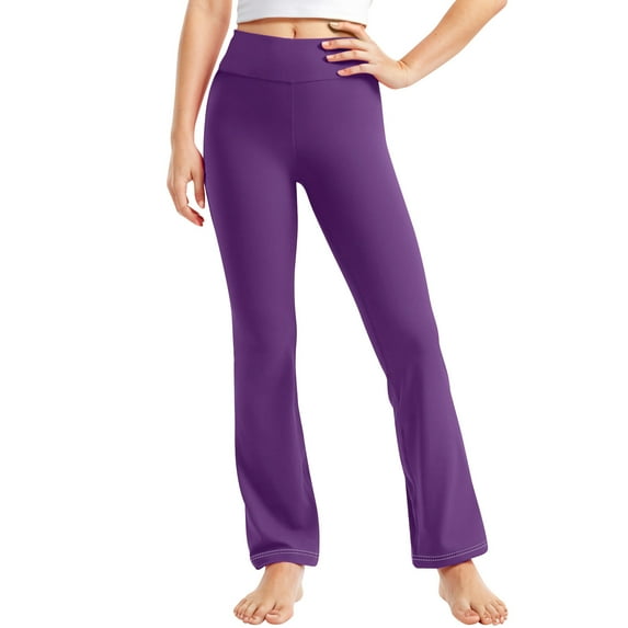 yillto Girls Flared Pants High Waist Bell Bottom Yoga Pant Kids Bottoms Leggings Outfits 2-13 Years