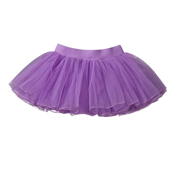 yillto Girls Leotards Skirts Elastic Waist Mesh Short Skirts Mesh Dance Skirt Clothes for 6-17 Years