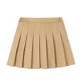 thumbnail image 1 of yillto Girls Pleated Skirts Summer Cotton Elastic Waist School Uniform Tennis Causal Skirt with Shorts, 1 of 3