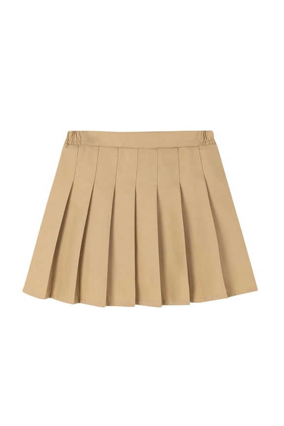 Girls Pleated Skirts Summer Cotton Elastic Waist School Uniform Tennis Causal Skirt with Shorts