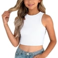 thumbnail image 1 of yillto Girls Ribbed Tank Racerback Sleeveless Tops Athletic Yoga Crop Basic Camisoles 1-10 Years, 1 of 6