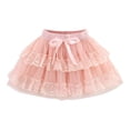 thumbnail image 1 of yillto Girls Skirts Tiered Layer Cute Mesh Lace Mini Skirt Party Birthday Dance Princess Skater Skirts, 1 of 7