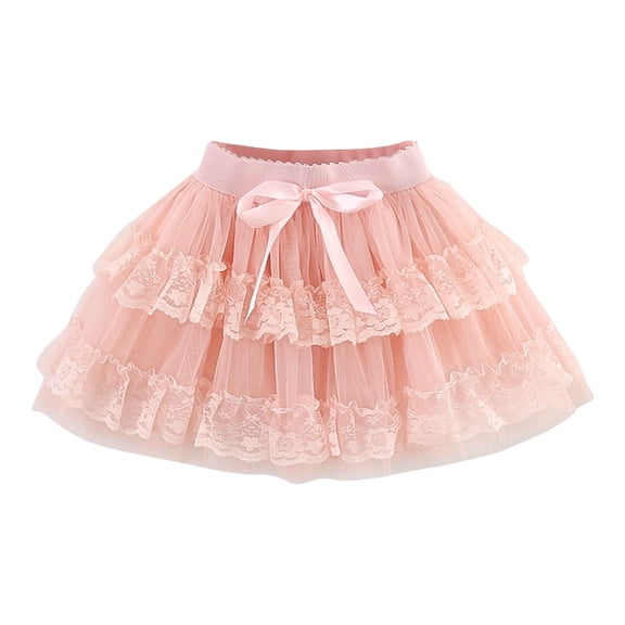 yillto Girls Skirts Tiered Layer Cute Mesh Lace Mini Skirt Party Birthday Dance Princess Skater Skirts