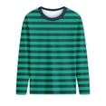 thumbnail image 1 of yillto Girls Striped Long Sleeve Shirts Drop Shoulder Casual Fashionable Crewneck Blouse Tee Tops, 1 of 7