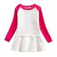thumbnail image 1 of yillto Girls Sweatshirt Dresses Cotton Soft Long Sleeve Crewneck Pullover Ruffle Hem Causal Dress, 1 of 2