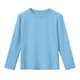 thumbnail image 1 of yillto Kid's Long Sleeve Shirts Cotton Crew Neck Tshirt Basic Fall Lightweight Solid Color Loose Tees Tops, 1 of 6