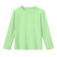 thumbnail image 1 of yillto Kid's Long Sleeve Shirts Cotton Crew Neck Tshirt Basic Fall Lightweight Solid Color Loose Tees Tops, 1 of 6