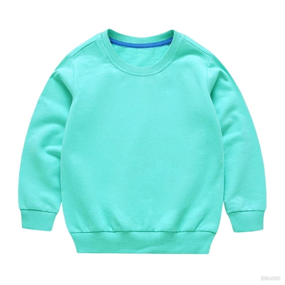 yillto Kids Cotton Sweatshirts Pullover Crew Neck Basic Tops Toddler Long Sleeve Shirts Blouses