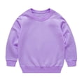 thumbnail image 1 of yillto Kids Cotton Sweatshirts Pullover Crew Neck Basic Tops Toddler Long Sleeve Shirts Blouses, 1 of 3