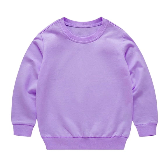 yillto Kids Cotton Sweatshirts Pullover Crew Neck Basic Tops Toddler Long Sleeve Shirts Blouses