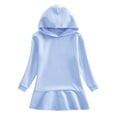 thumbnail image 1 of yillto Kids Girls Hoodie Cotton Dress Long Sleeve Casual Pullover Sweatshirts Dresses for Girl 1-7 Years, 1 of 2