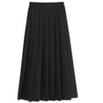 thumbnail image 1 of yillto Kids Girls Maxi Skirts Pleated High Elastic Waist A Lined School Uniform Long Skirt Outfits, 1 of 3