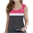 thumbnail image 1 of yillto Kids Girls Tank Blouse Sleeveless Tops V Neck Sleeveless Shirts Color Block Summer Fashion Tshirts, 1 of 4