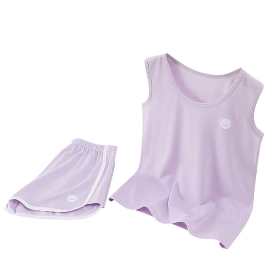 yillto Kids Sleepwear Pajamas Sets Cotton Tank Top and Sleepwear Shorts Summer Pjs for Boys Girls