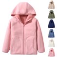 thumbnail image 1 of yillto Kids Zip up Hoodie Jackets Sherpa Fleece Lined Warm Sweatshirt Coats Thick Outwear with Pockets, 1 of 5