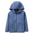 thumbnail image 1 of yillto Kids Zip up Hoodie Jackets Sherpa Fleece Lined Warm Sweatshirt Coats Thick Outwear with Pockets, 1 of 5