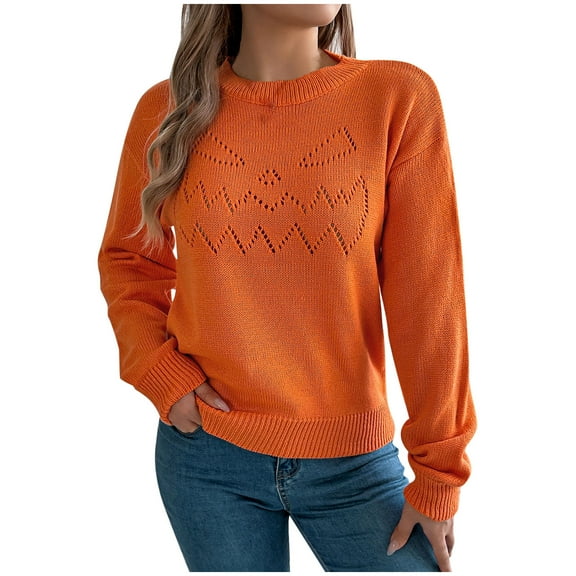 yillto Knit Sweaters for Womens Fall Fashion Crewneck Pullover Long Sleeve Clothes Winter Warm Outfits